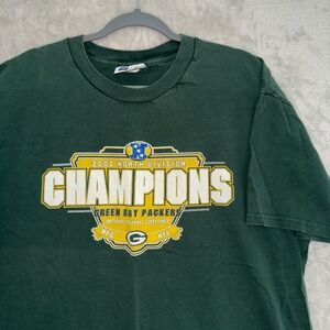Vintage Green Bay Packers 2002 Champions Graphic‎ T-Shirt XL NFL Football faded